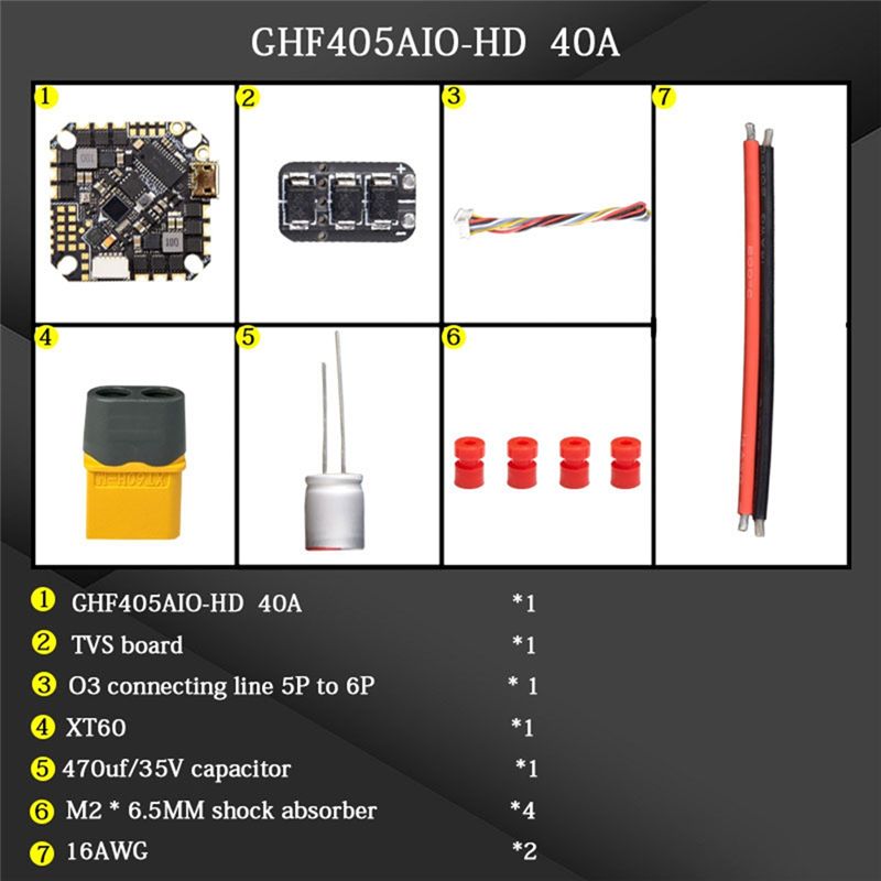 ABTI-GHF405AIO-HD 40A AIO Flig - огляд і ціна Drone Rc Flight Controller