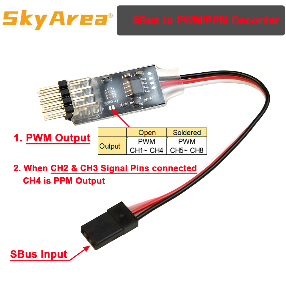 SkyArea SBUS PPM PWM Decorder  - огляд і ціна Frsky Receiver Module