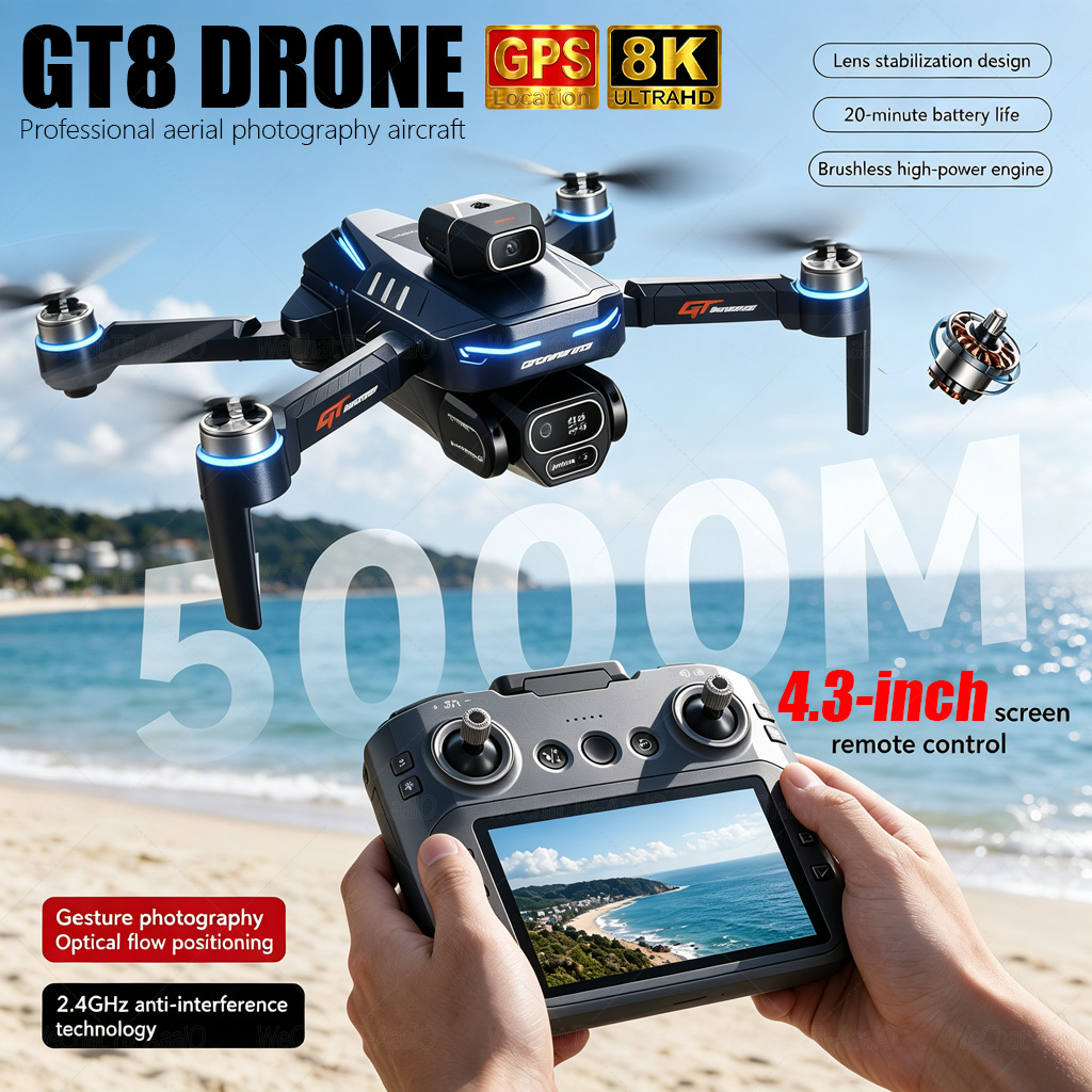 NEW GT8 HD RC Drone 4K Profess - огляд і ціна Drone Rc Plegable