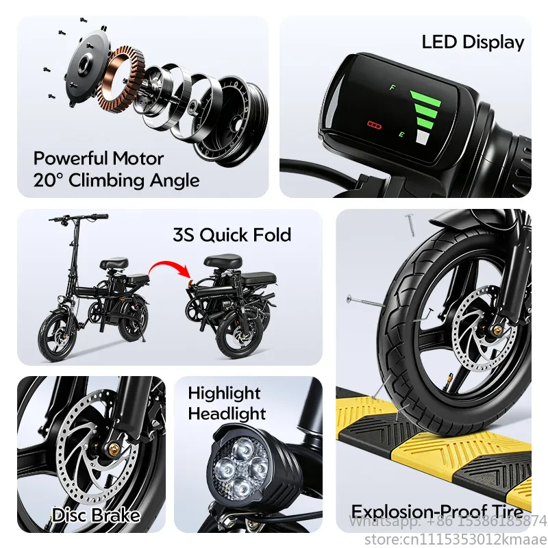 Vequyn Compact Foldable Electr - огляд і ціна Brushless Motor