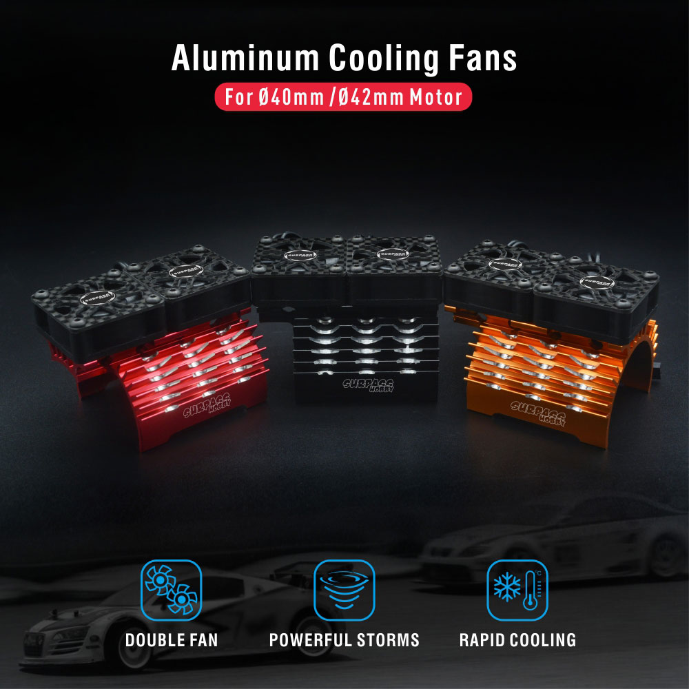 SURPASS HOBBY Dual Cooling Fan - огляд і ціна Drone Motor Rc Car